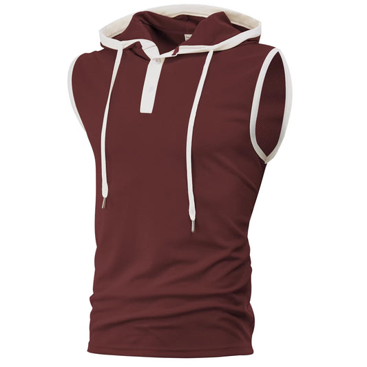 Men's Sleeveless Hooded Sports Vest