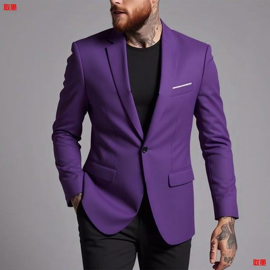 Men's Fashionable Casual Korean-Style Slim-Fit Jacket