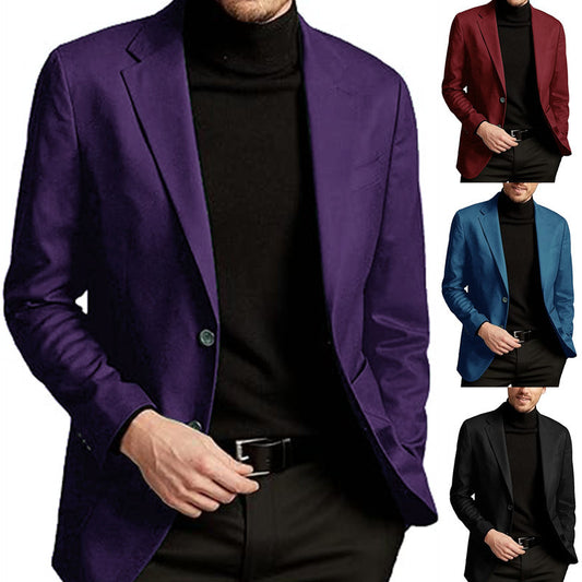 Men's Solid-color Loose Casual Jacket