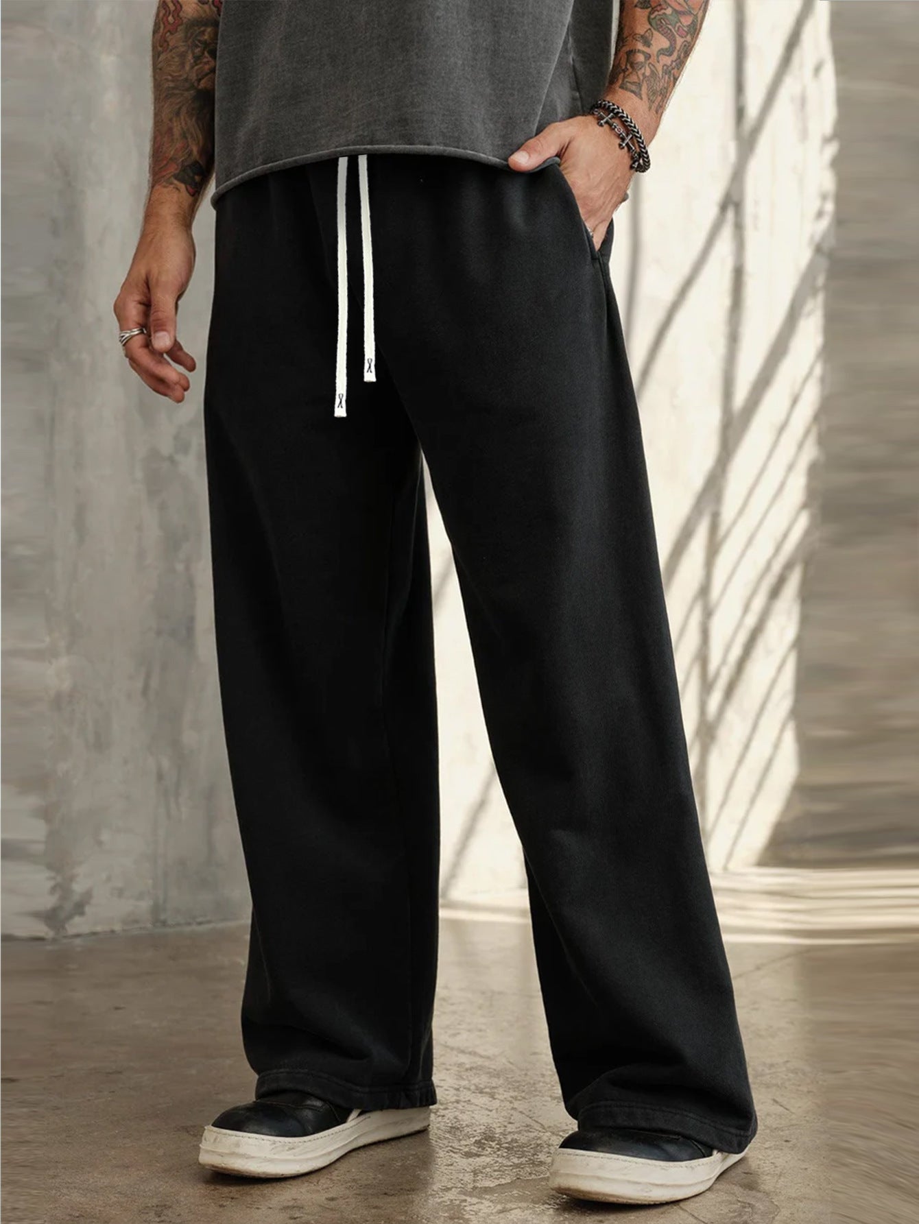 Men's Autumn American High-Street Straight-Leg Trousers