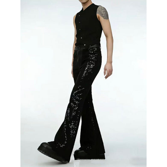 Performance Outfit Gold Silver Black Fashionable Casual Suit Trousers