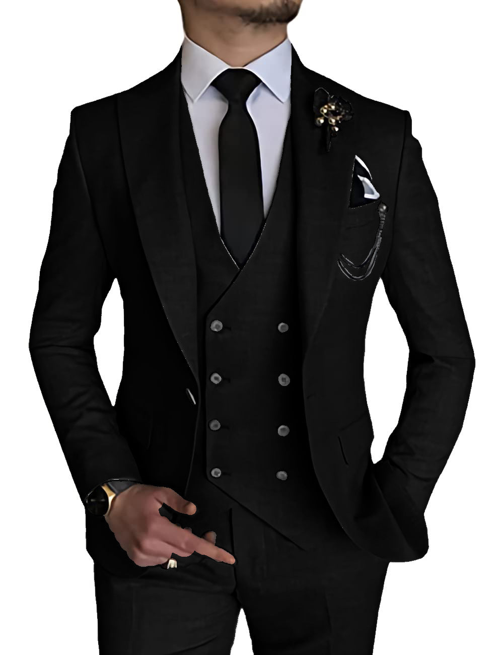Men's Fashionable Casual Business Three-Piece Suit