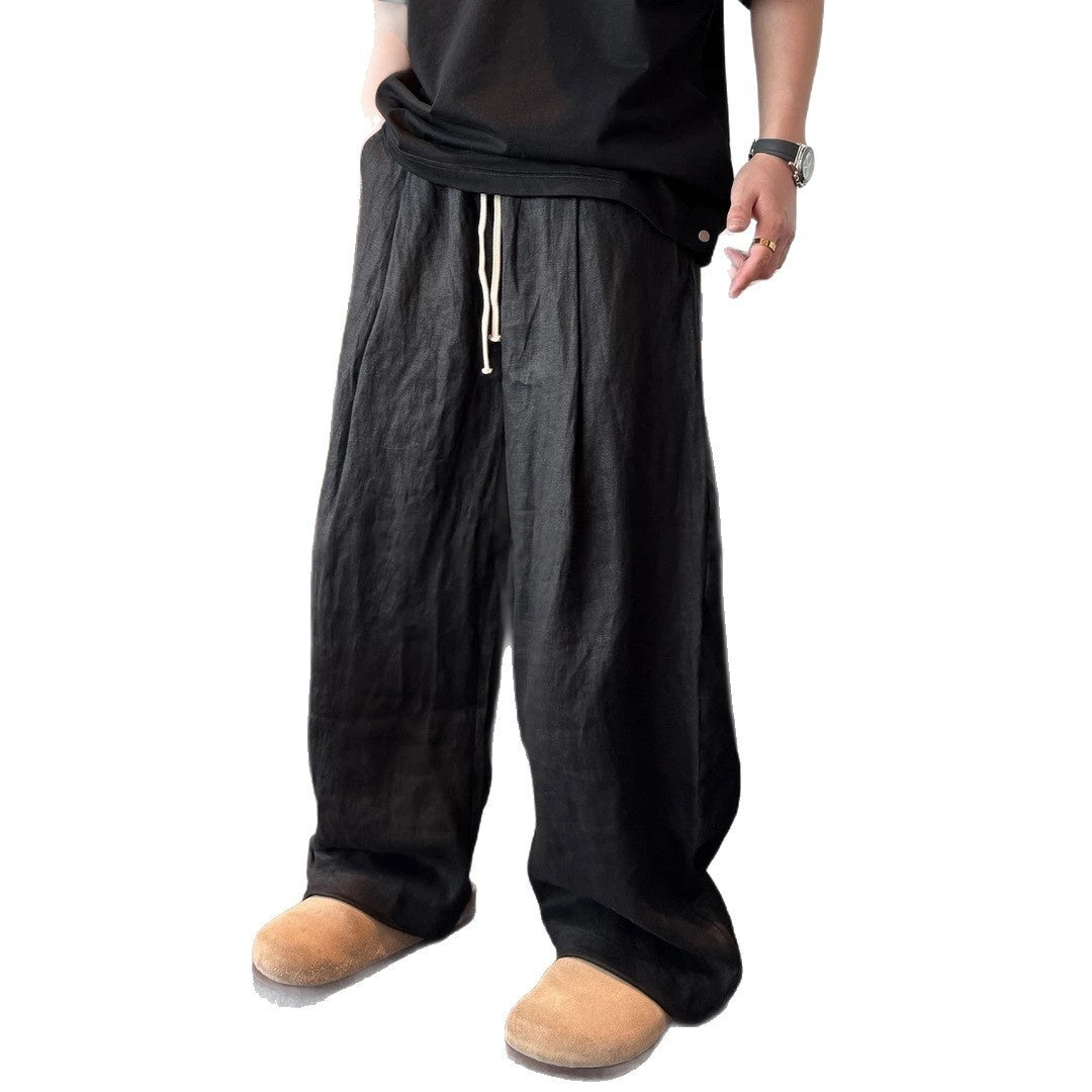 Solid-color Casual Wide-leg Pants Versatile and Trendy