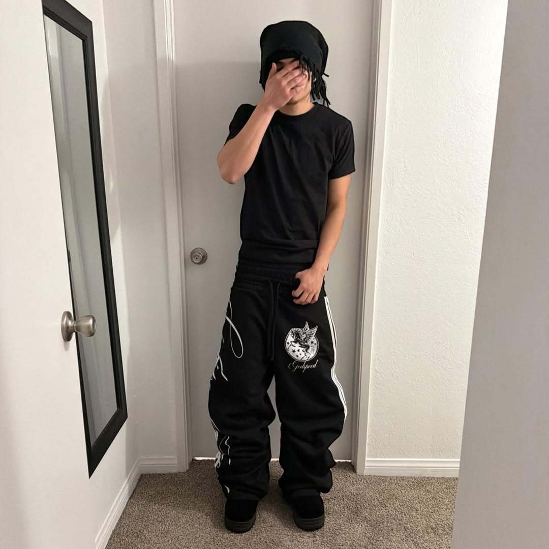 Printed Casual Pants Men's Straight-leg Sweatpants