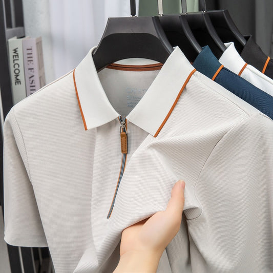 Ice Silk Summer Men's Short-Sleeve Polo Shirt
