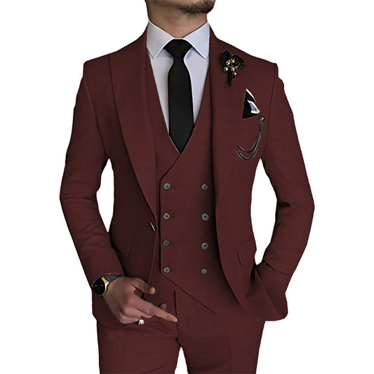 Men's Fashionable Casual Business Three-Piece Suit