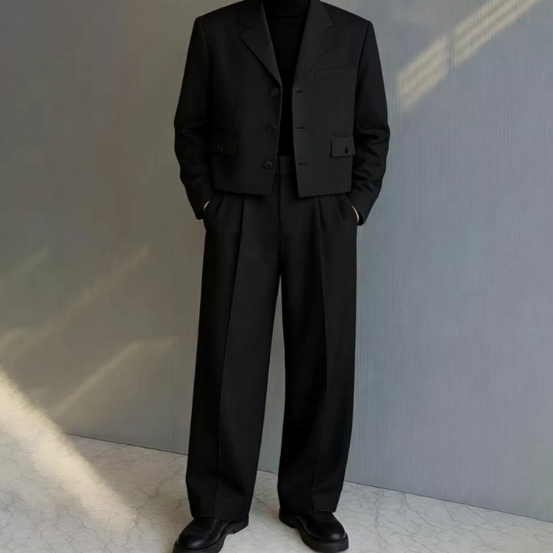 Luxury Single-Breasted Short Men's Suit Two-Piece Jacket And Pants