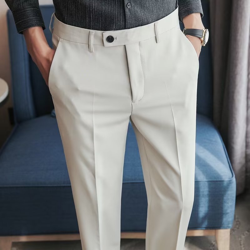 SpringAutumn Cropped Casual Pants For Men