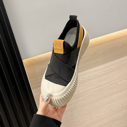 Chaussures en toile style "Cookie" en maille respirante pour le printemps et l'automne.