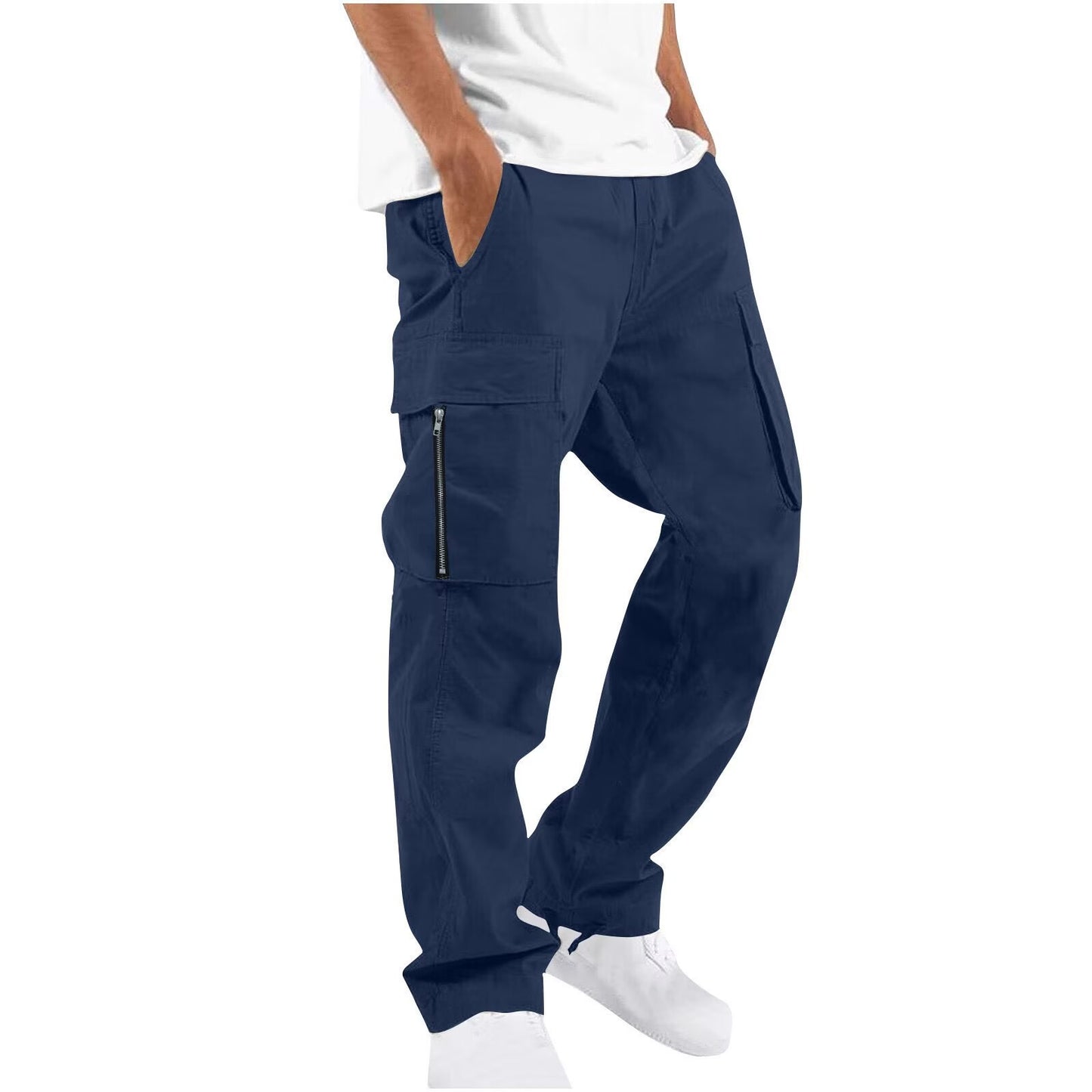 Pantalon de travail décontracté multipoches pour hommes