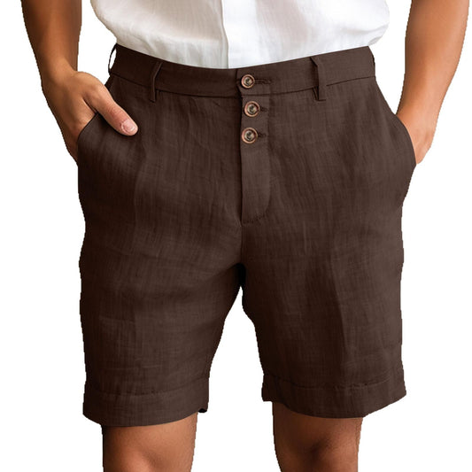 Comfortable And Breathable Cotton-blend Shorts For Leisure And Vacation