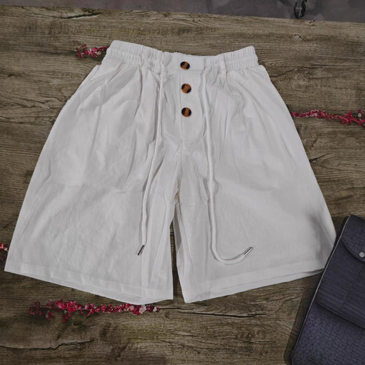Men's Loose-Fit American-Style Linen Beach Casual Washed Button-Up