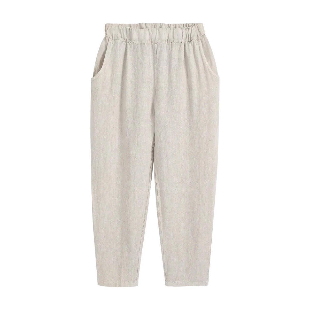 Plus-size Womens Casual Pants With Wrinkle-resistant Treatment