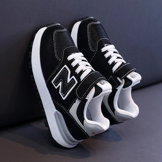 Children's Sneakers Kids Fashion Design White Non-slip Casual Shoes Boys Girls Hook Breathable Sneakers Toddler Outdoor Shoes