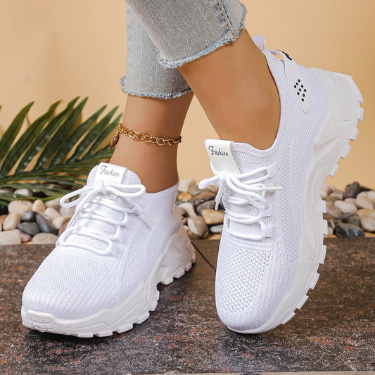 Sneakers Compensées Femme SA006 – Style Urbain, Confort & Hauteur