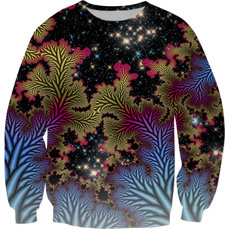 2024 Spring Autumn 3D Print Flower Graphic Sweatshirts Street Hip Hop Oversized Loose Hoodies Long Sleeve Unisex Hoodie Clothing
