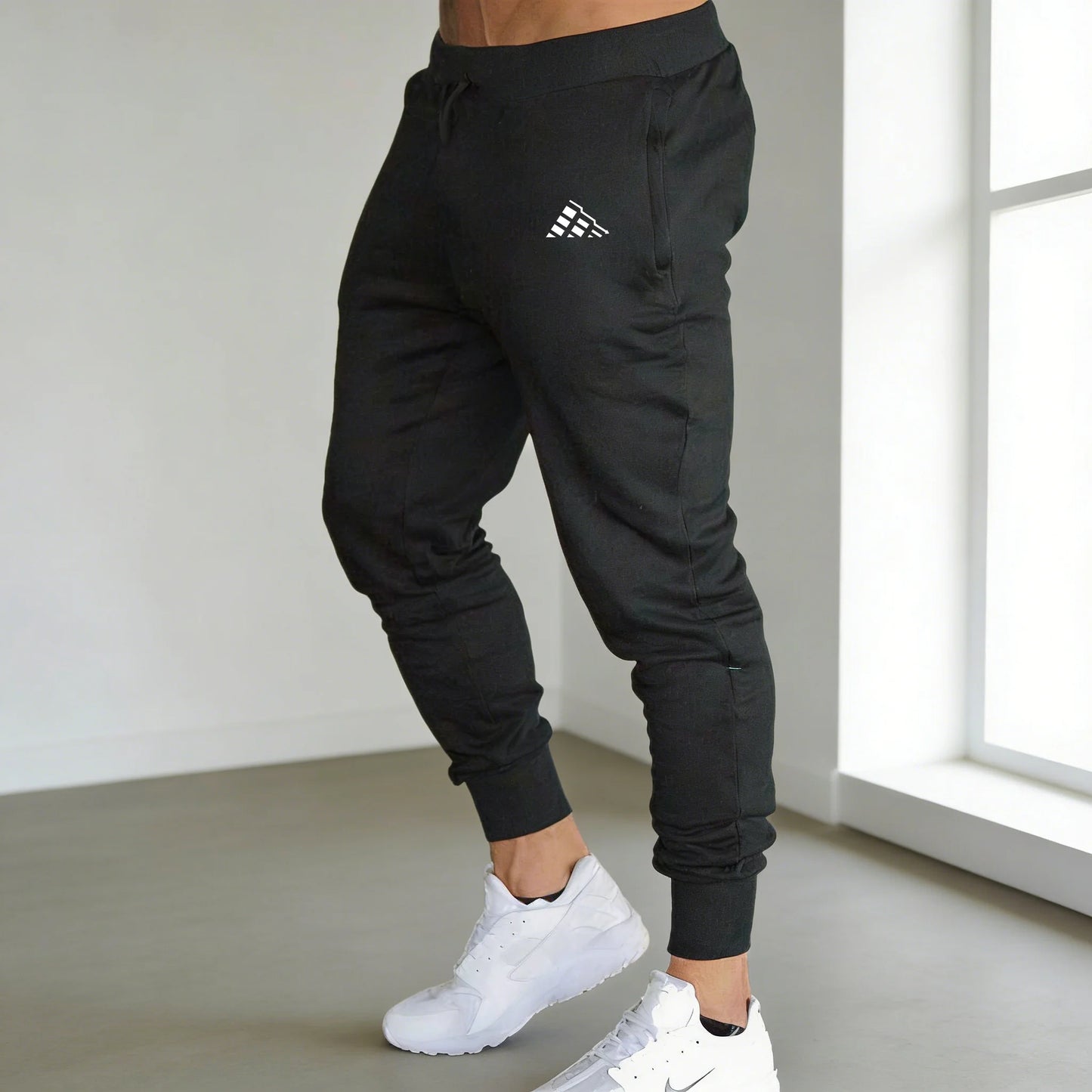 New Men's Blue Trend Print Casual Sports Pants Running Workout Jogging Long Pants Gym Sport Trousers for Men Jogger Sweatpants