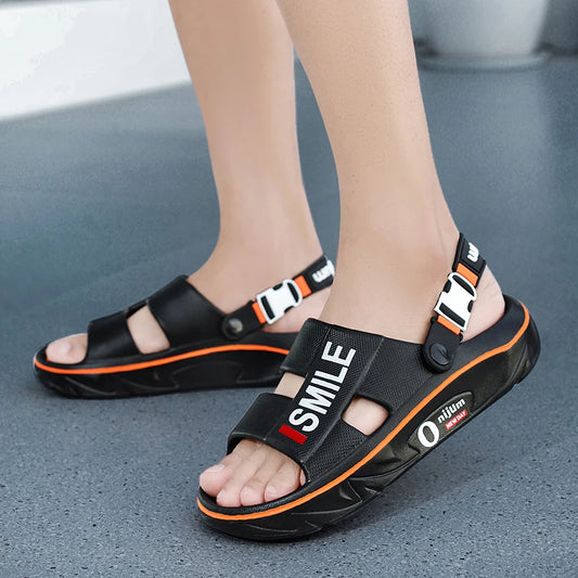 Summer Men's Massage Slippers Indoor Outdoor Sandals Beach Comfortable Soft Slides Clogs Casual Shoes Men Women Home Slippers