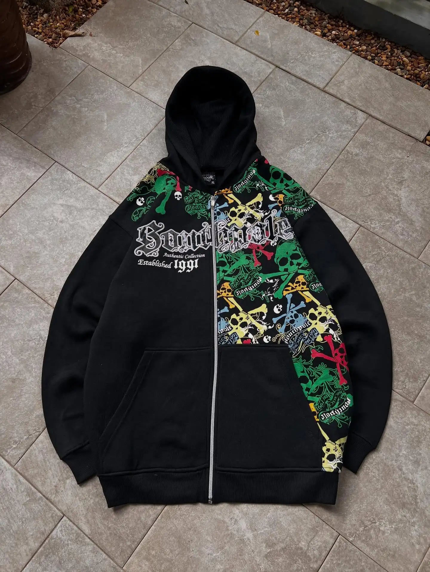 Explosions Y2K Hooded sweater Men American Retro Hip-Hop Street Graffiti Unisex Zipper Hoodie Fashion Printed Pattern Sweatshirt