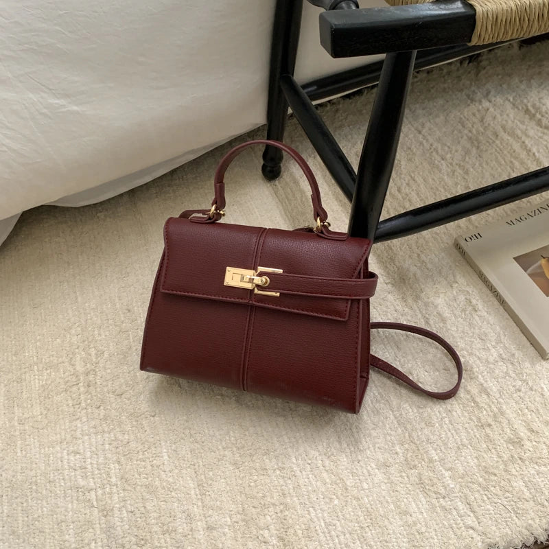 Elegant Versatile Ladies Crossbody Bag Handbag Bag Fashionable Outgoing Small Handle Bag Commuting Style Detachable Strap