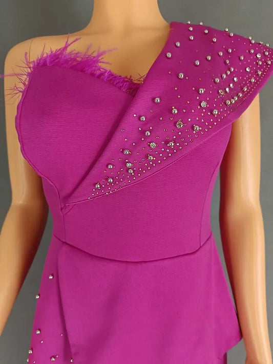 Combinaison Bustier Slim à Rivets – Édition Spéciale "Birthday & Event"