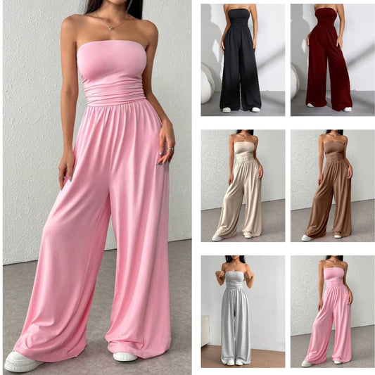 Nouveau pantalon décontracté polyvalent taille haute avec un haut tube