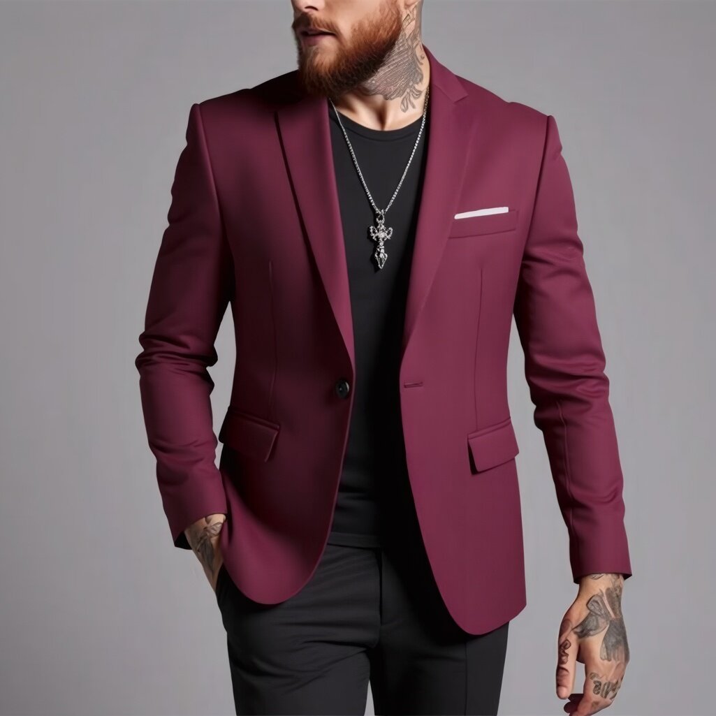 Men's Fashionable Casual Korean-Style Slim-Fit Jacket