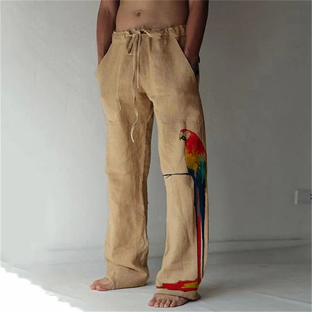 Men's Fashionable Casual Printed Wide-Leg Pants