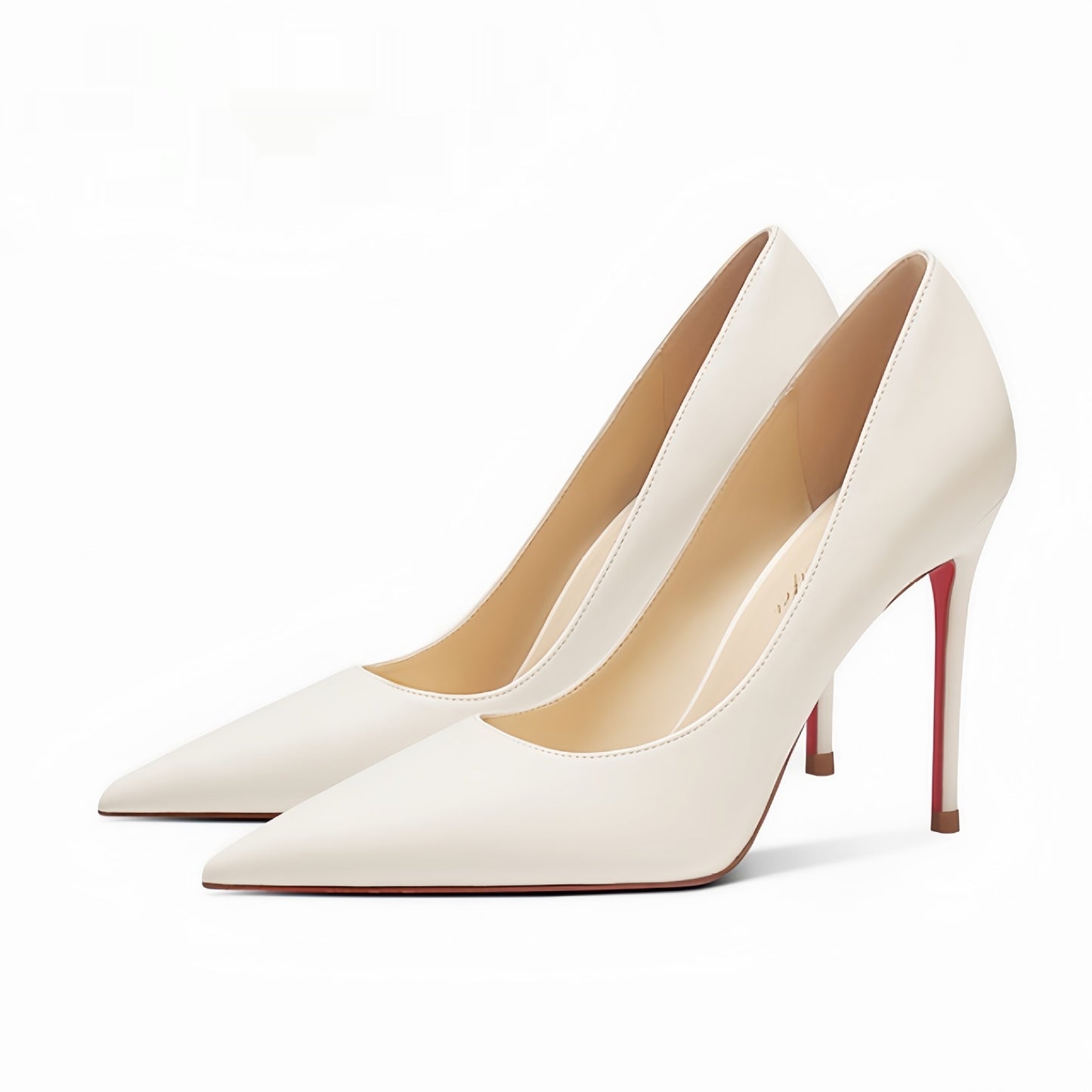 Escarpins en cuir de mouton à bout pointu pour femme, collection printemps.