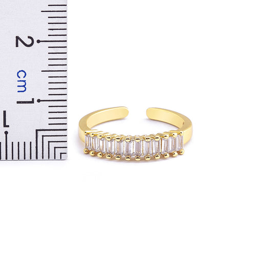 Zircon Geometric Open Ring For Women
