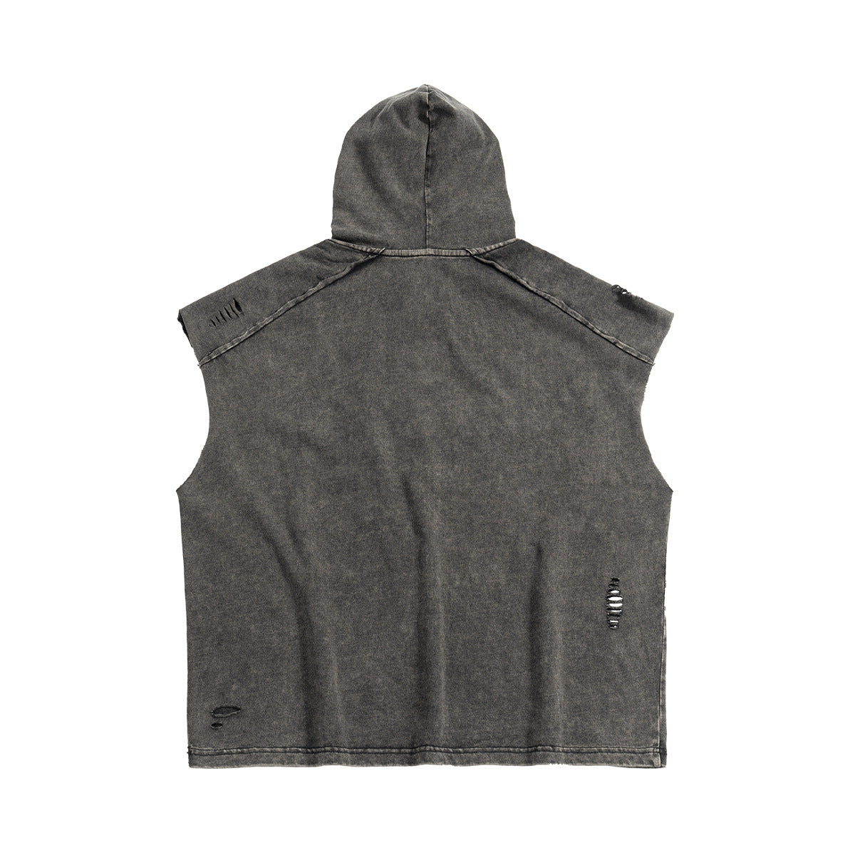 Merican-style Vintage Hooded Sleeveless Vest For Men