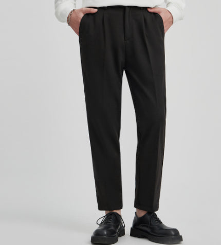 Men's AutumnWinter Straight-Leg High-End Trendy Business-Casual Suit Pants