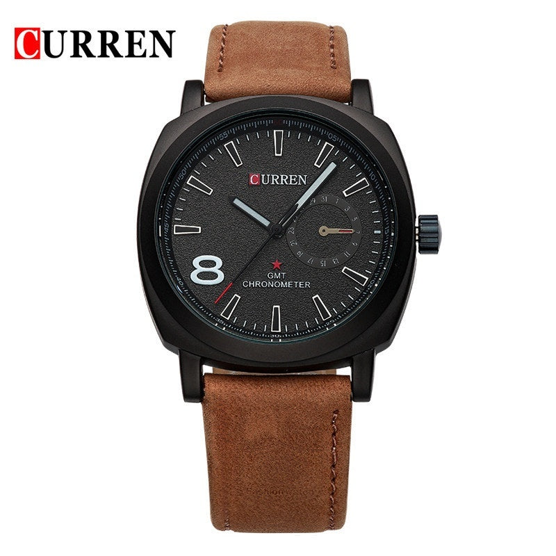 Neutral Small-dial Matte Leather Watch