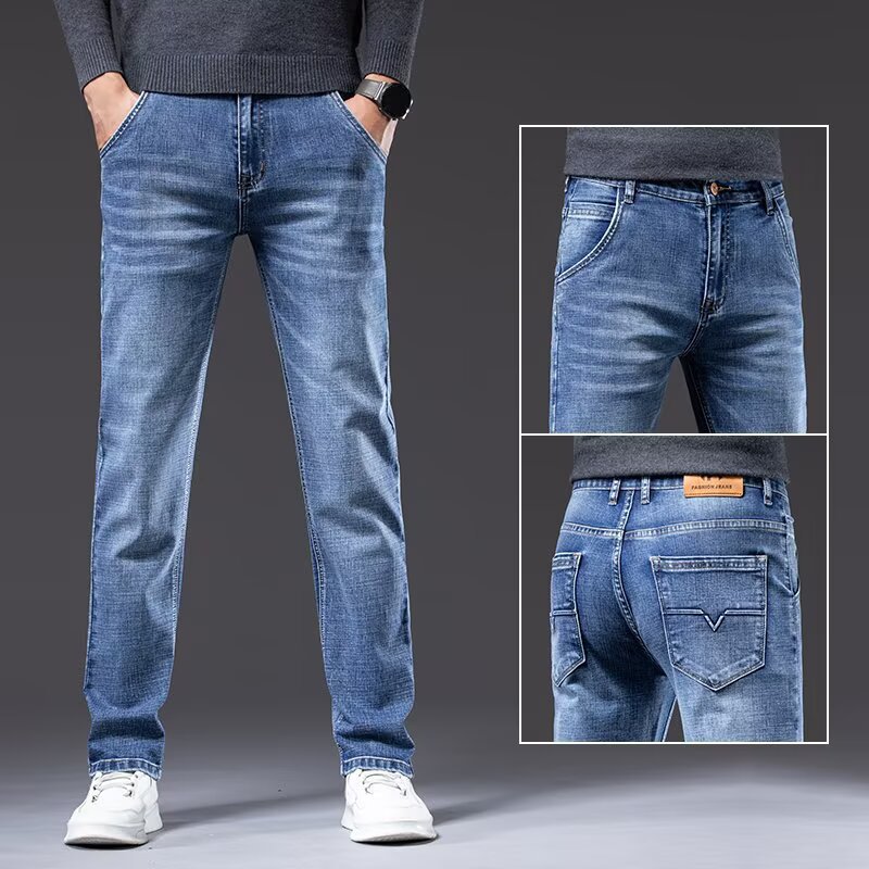 Men's Fashionable Summer Loose Straight-Leg Denim Jeans