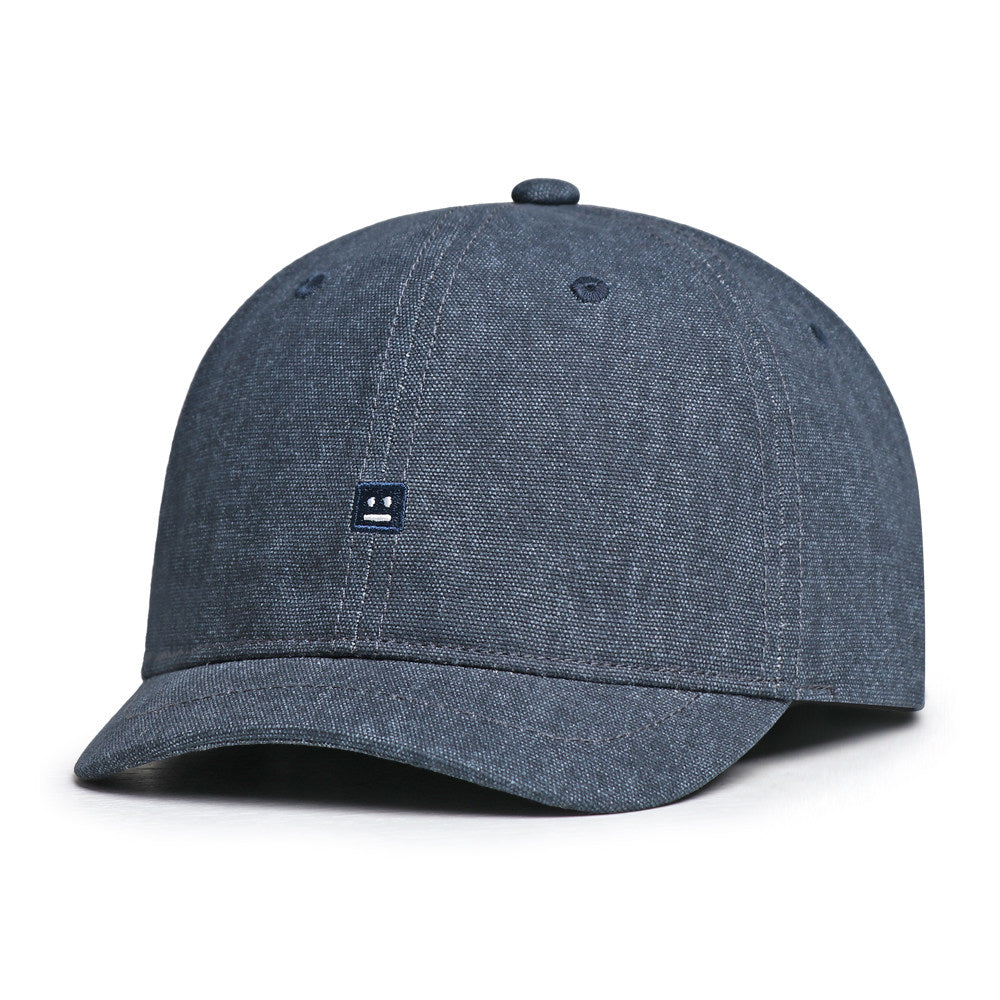 Solid-color Embroidered Robot Smiling Face Short Brim Adjustable Soft-top Simple And Versatile Style Baseball Cap For Daily Use During Travel Or Outings