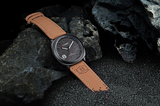 Neutral Small-dial Matte Leather Watch