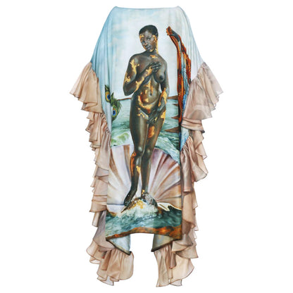 Robe "Aura Print" Épaules Dénudées &Imprimé Floral