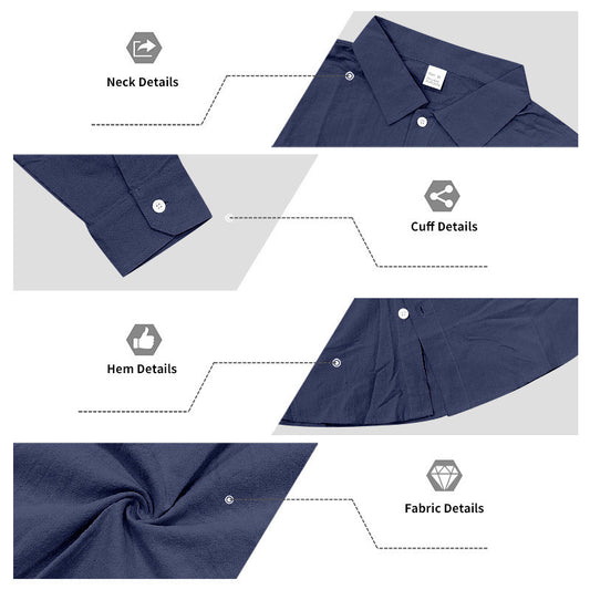 Loose-fit Cardigan With A Lapel Collar Versatile Linen Long-sleeve Shirt