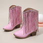 BOTTES MI-MOLLET À FRANGES POUR ENFANTS