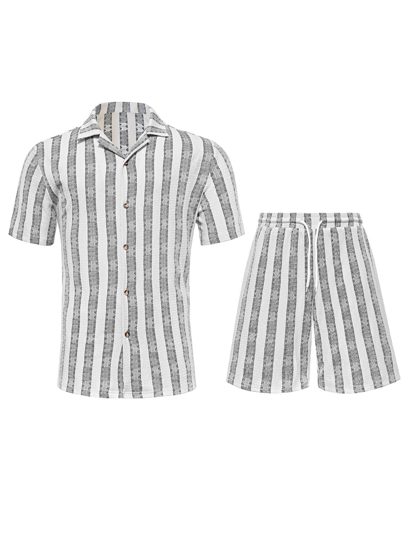 Ensemble Estival – Chemise &amp; Short Blanc