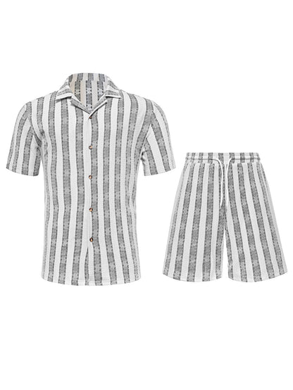 Ensemble Estival – Chemise &amp; Short Blanc