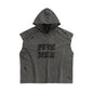 Merican-style Vintage Hooded Sleeveless Vest For Men