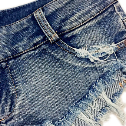 Short "Urban Edge" Denim Taille Basse Déchiré