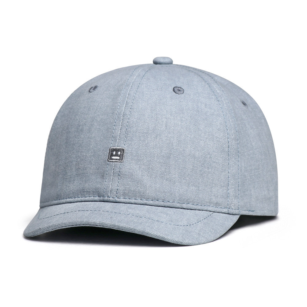 Solid-color Embroidered Robot Smiling Face Short Brim Adjustable Soft-top Simple And Versatile Style Baseball Cap For Daily Use During Travel Or Outings
