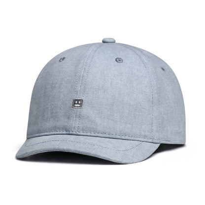 Solid-color Embroidered Robot Smiling Face Short Brim Adjustable Soft-top Simple And Versatile Style Baseball Cap For Daily Use During Travel Or Outings