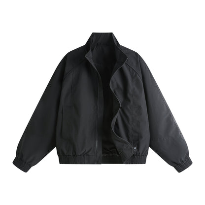 Loose-fit Plus-size Stand-collar Jacket Men's Outerwear Top