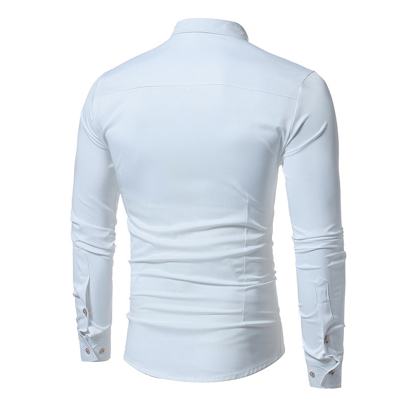 CHEMISE DÉCONTRACTÉE EN COTON MÉLANGÉ – TOUTES SAISONS