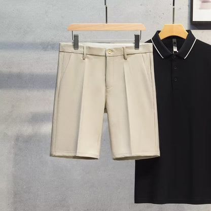 Men's Straight-Leg Plus-Size Business Suit Shorts