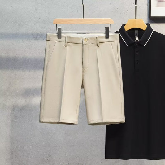Men's Straight-Leg Plus-Size Business Suit Shorts