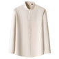Men's Light-Duty Washed Business-Casual Solid-Color Shirt